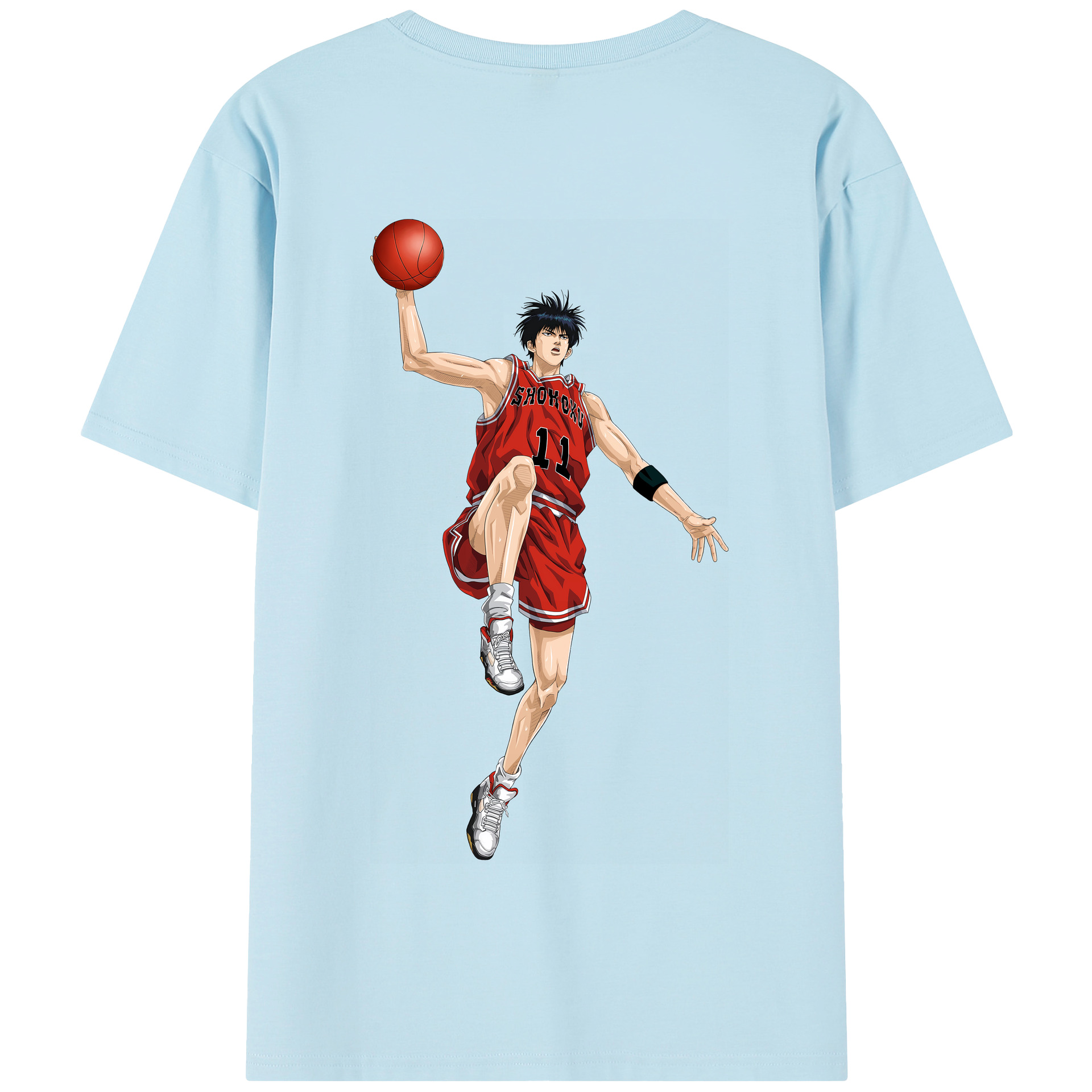 SLAM DUNK／スラムダンク 綿100％半袖Tシャツ（背面プリント）